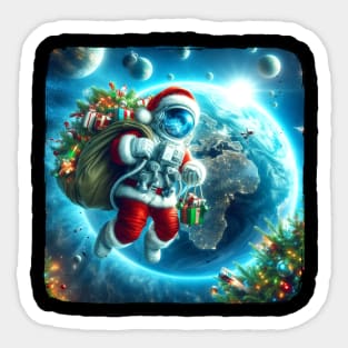 Santa Astronaut Sticker